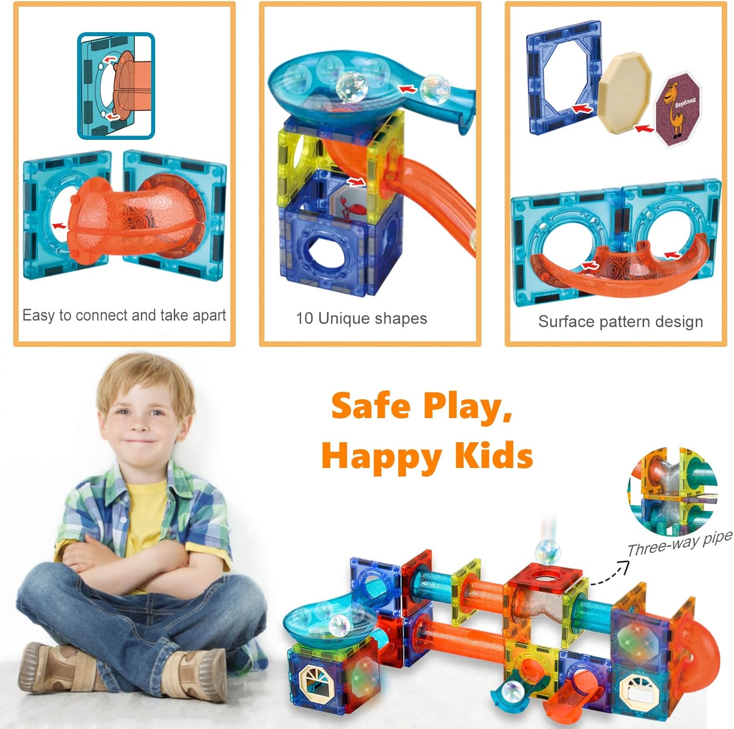 JUEGO DE 40 PCS BLOQUES MAGNETICOS