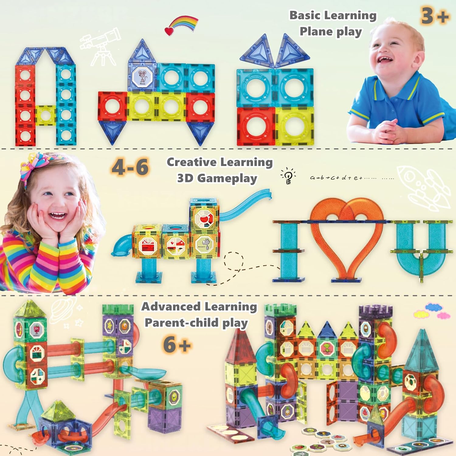 JUEGO DE 40 PCS BLOQUES MAGNETICOS