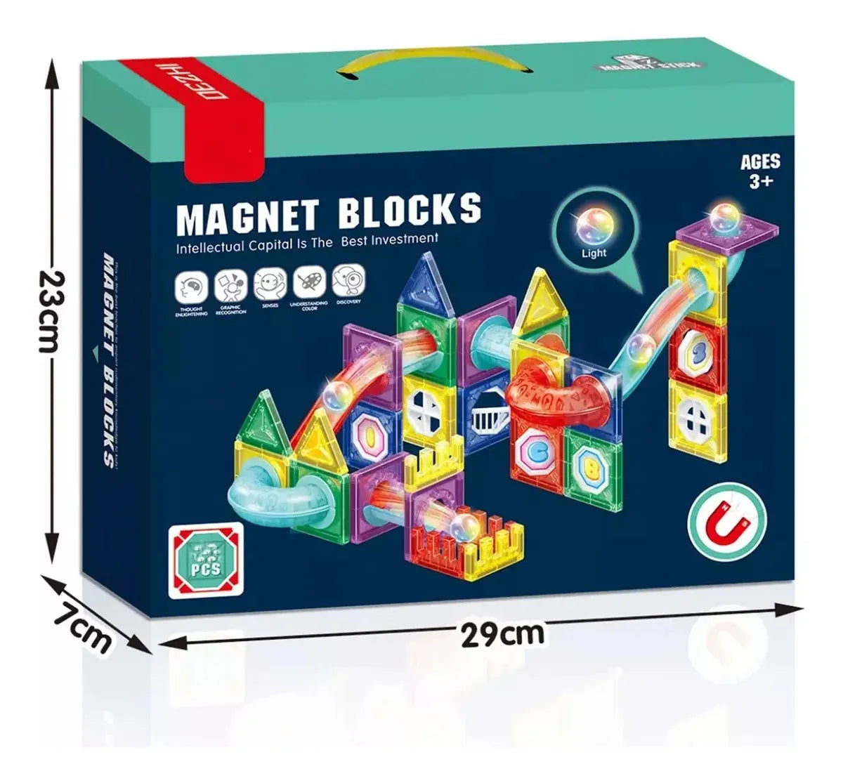 JUEGO DE 40 PCS BLOQUES MAGNETICOS